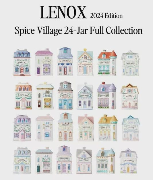 2024 Lenox Spice Village 24 Piece Jar Collection Complete Set IN HAND
