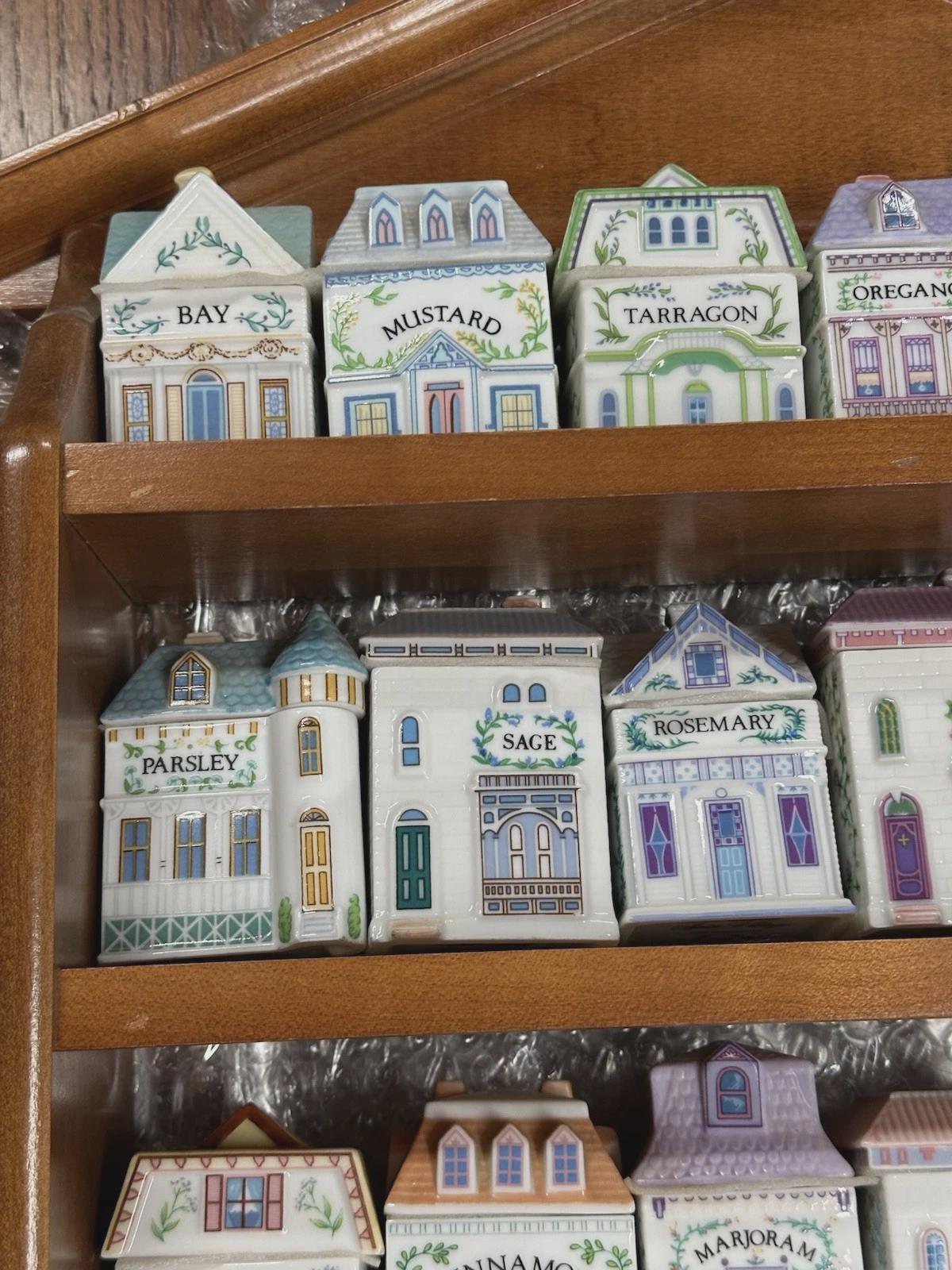 Lenox Spice Village Complete Set Of 24 High Quality Fine Porcelain 1989 Taiwan
