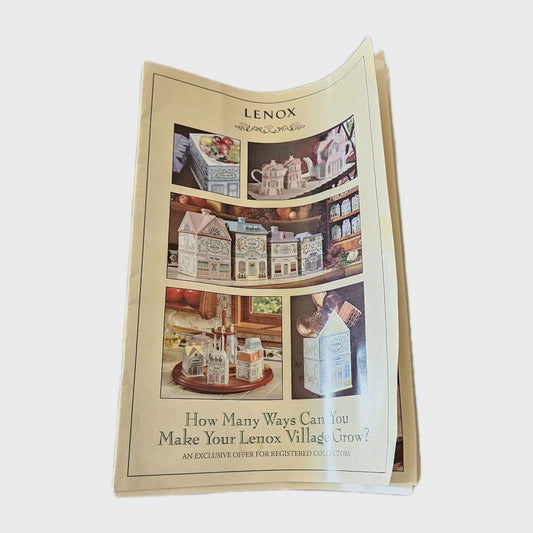 Vintage 1989 Lenox Spice Village Complete Set 24 Fine Porcelain & Advertisement