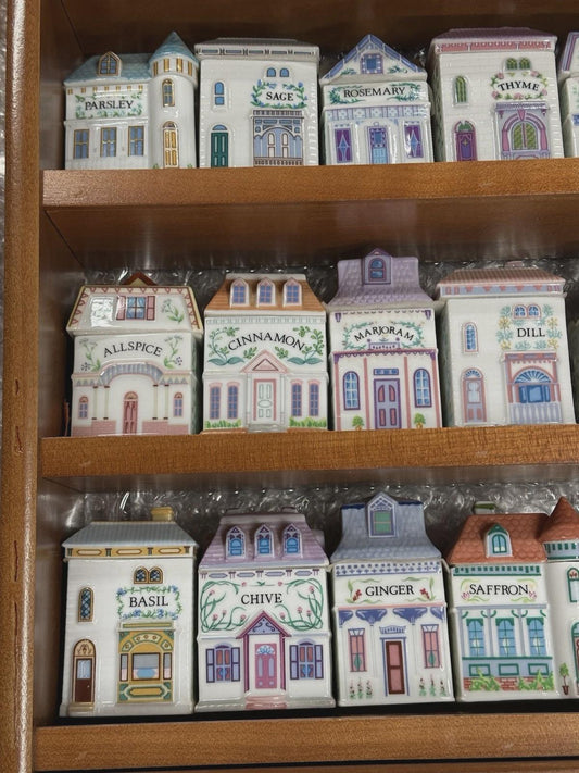 Lenox Spice Village Complete Set Of 24 High Quality Fine Porcelain 1989 Taiwan