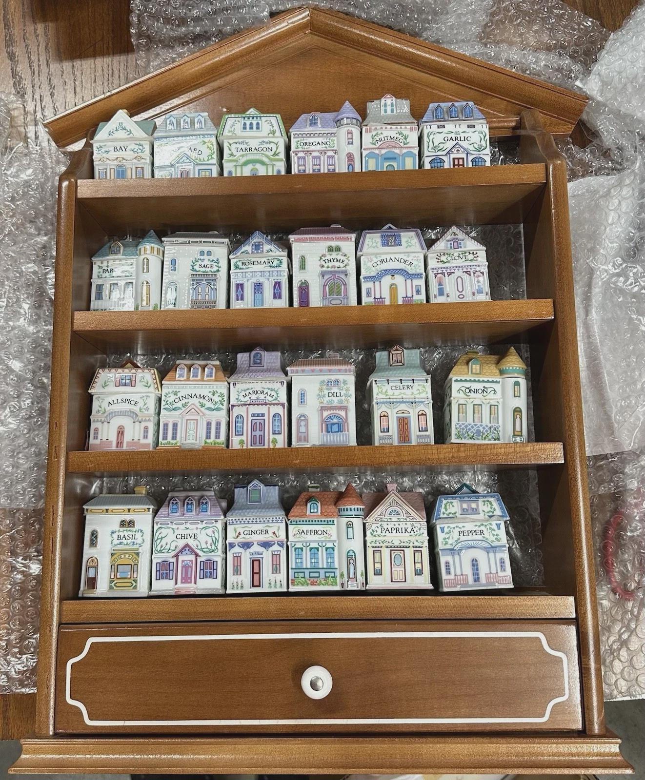 Lenox Spice Village Complete Set Of 24 High Quality Fine Porcelain 1989 Taiwan
