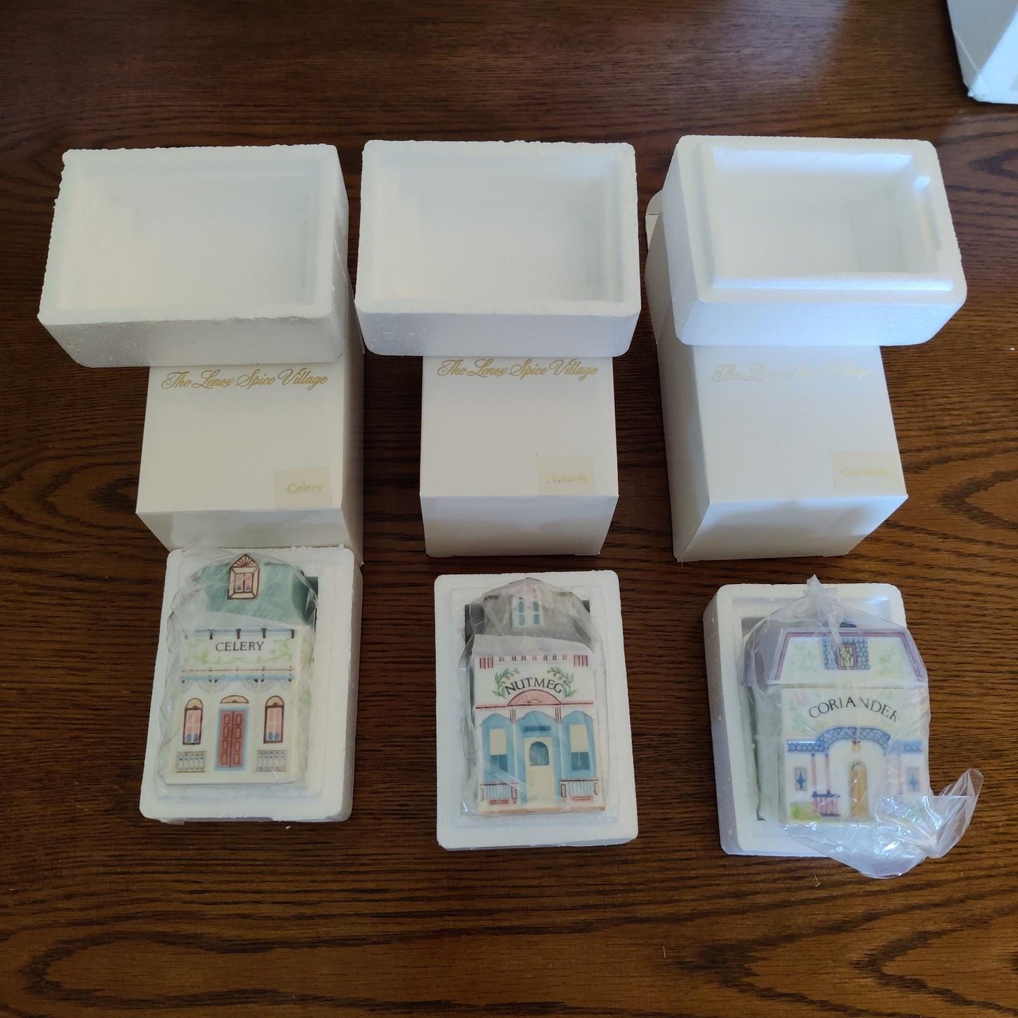 Lenox Spice Village Complete 24 Jar Set W/ Display Rack COA Vintage 1989