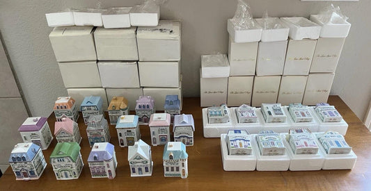 Vintage Lenox Spice Village Complete Set of 24 Spice Jars No Rack 1989 Excellent