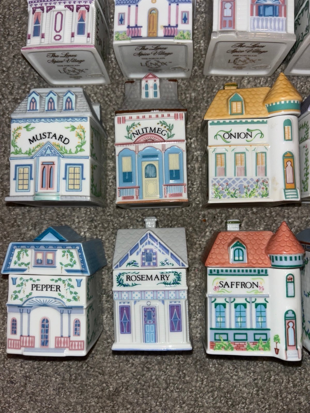 ✨ Complete Vintage 1989 Lenox Spice Village – Set of 24 Pieces, No Damage or Cracks ✨