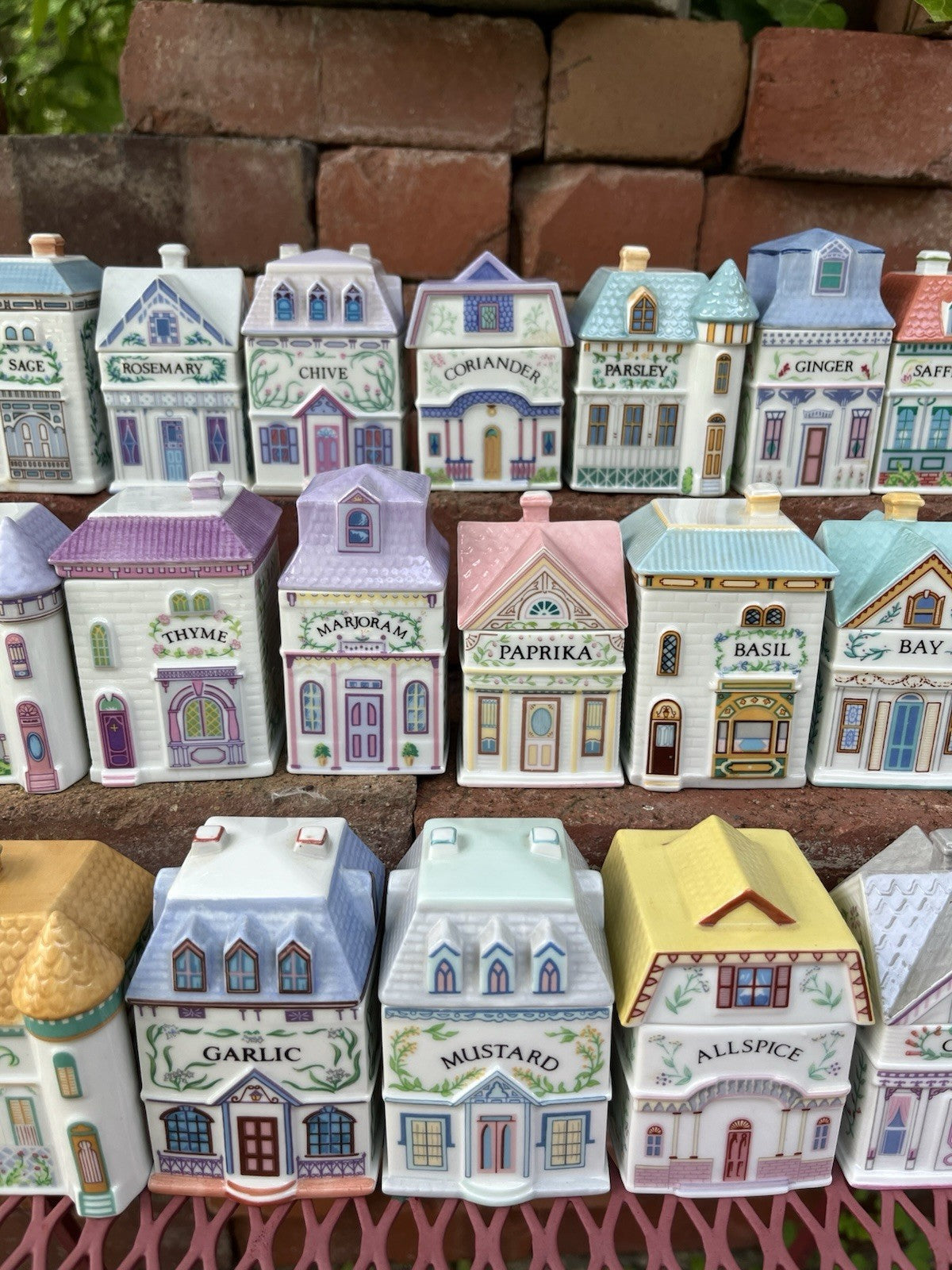 ✨ 1989 Lenox Spice Village House Set of 24 – Vintage, Great Condition, Never Used ✨
