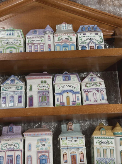 Lenox Spice Village Complete Set Of 24 High Quality Fine Porcelain 1989 Taiwan