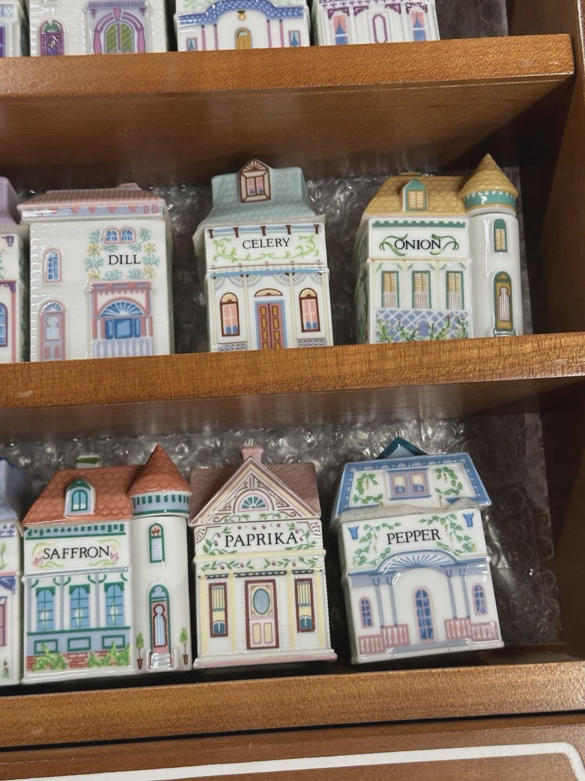 Lenox Spice Village Complete Set Of 24 High Quality Fine Porcelain 1989 Taiwan