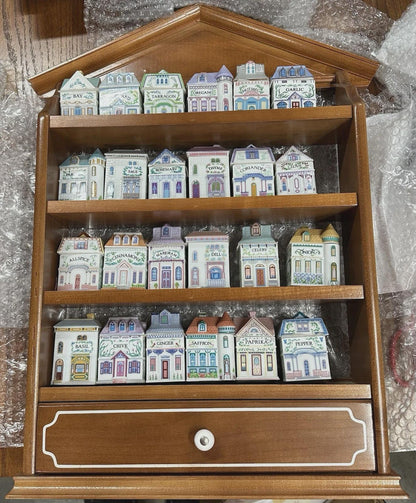 Lenox Spice Village Complete Set Of 24 High Quality Fine Porcelain 1989 Taiwan