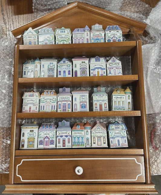 Lenox Spice Village Complete Set Of 24 High Quality Fine Porcelain 1989 Taiwan