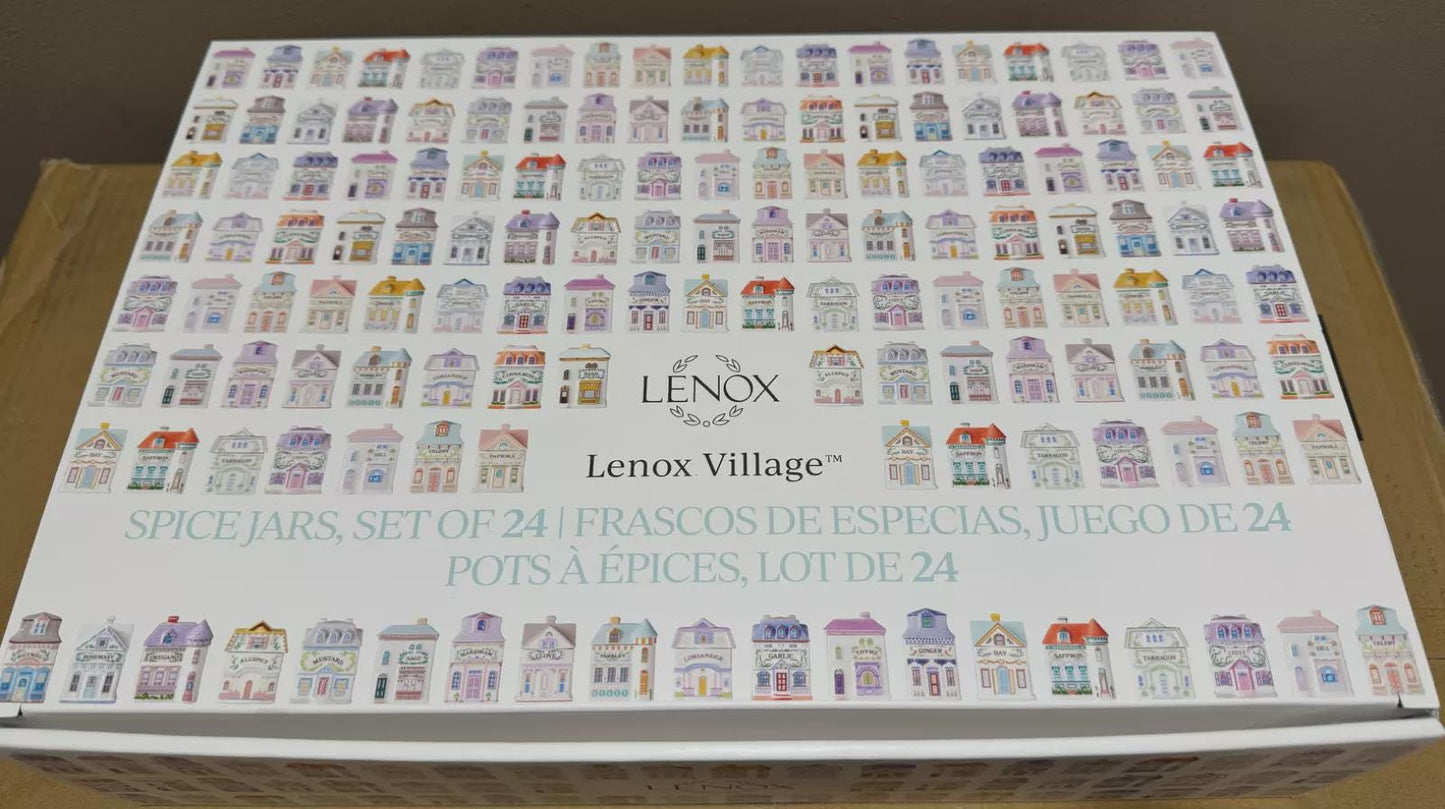 NEW & IN HAND Lenox Spice Village 24 Jar Full Collection Complete Set