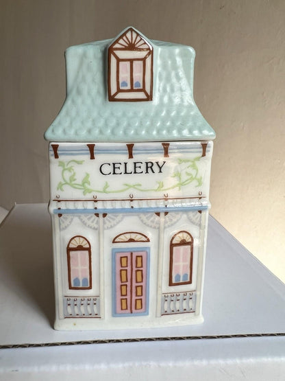 Lenox Spice Village Vintage 1989 Complete Set of 24 Houses with Rack. No Chips