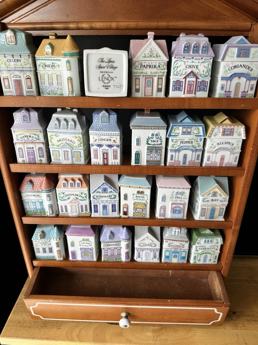 Lenox 1989 Spice Village Rack and Jars