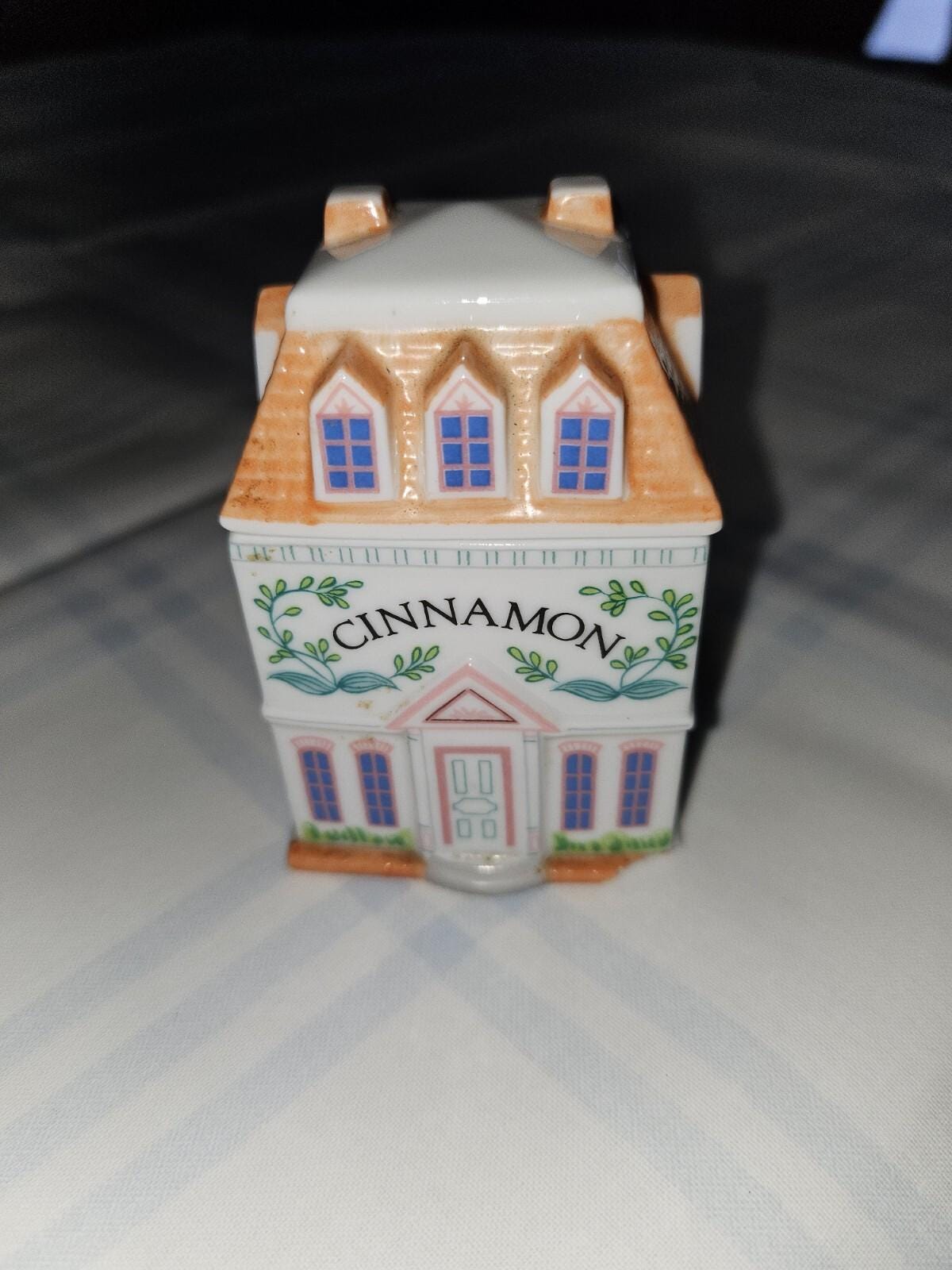 Vintage 1989 Lenox Spice Village Set of 24 Spice Jar Houses with Wooden Rack