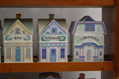 Vintage Lenox Spice Village Complete 24 With Original Rack Clean FREE SHIP