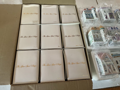 ✨ Vintage 1989 Lenox Spice Village Complete Set of 24 Victorian House Spice Jars – New in Styrofoam Boxes ✨