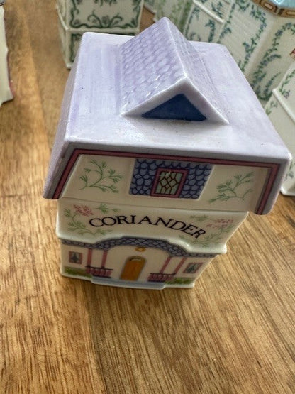 ✨ Vintage 1989 Lenox Spice Village Set – 21 of 24 Spice Jars (No Rack) – Displayed Only, 2 Chips ✨