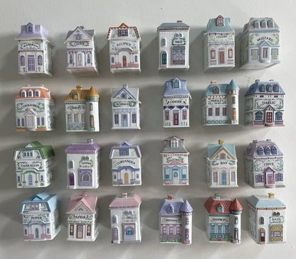 ✨ Vintage 1989 Lenox Spice Village Jars - Original Complete Set of 24 Jars (No Rack) ✨