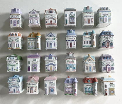 ✨ Vintage 1989 Lenox Spice Village Jars - Original Complete Set of 24 Jars (No Rack) ✨