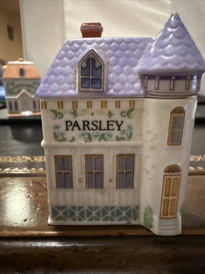 Vintage Original 1989 The Lenox Spice Village Complete with Rack