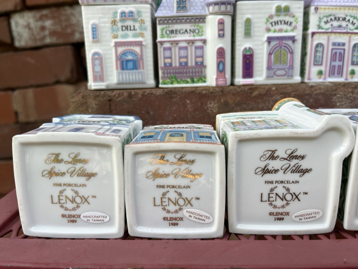 ✨ 1989 Lenox Spice Village House Set of 24 – Vintage, Great Condition, Never Used ✨