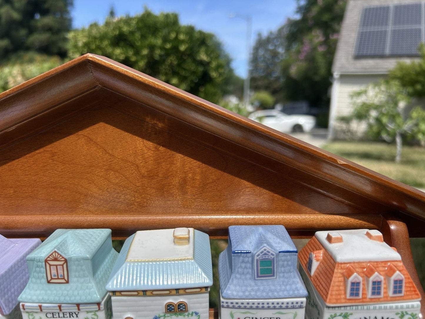 ✨ Vintage 1989 Lenox Spice Village Spice Jar Complete Set of 24 Houses with Original Rack ✨