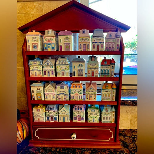✨ Lenox 1989 24-Piece Spice Village Set – Great Condition, Never Used with Rack  ✨