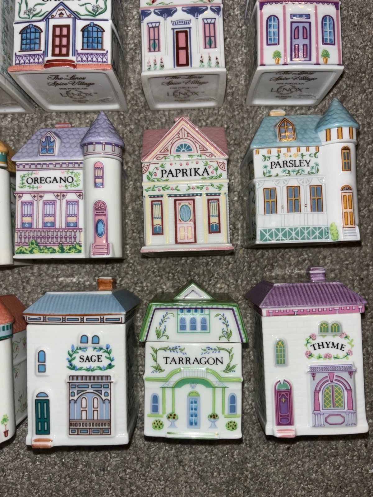 ✨ Complete Vintage 1989 Lenox Spice Village – Set of 24 Pieces, No Damage or Cracks ✨