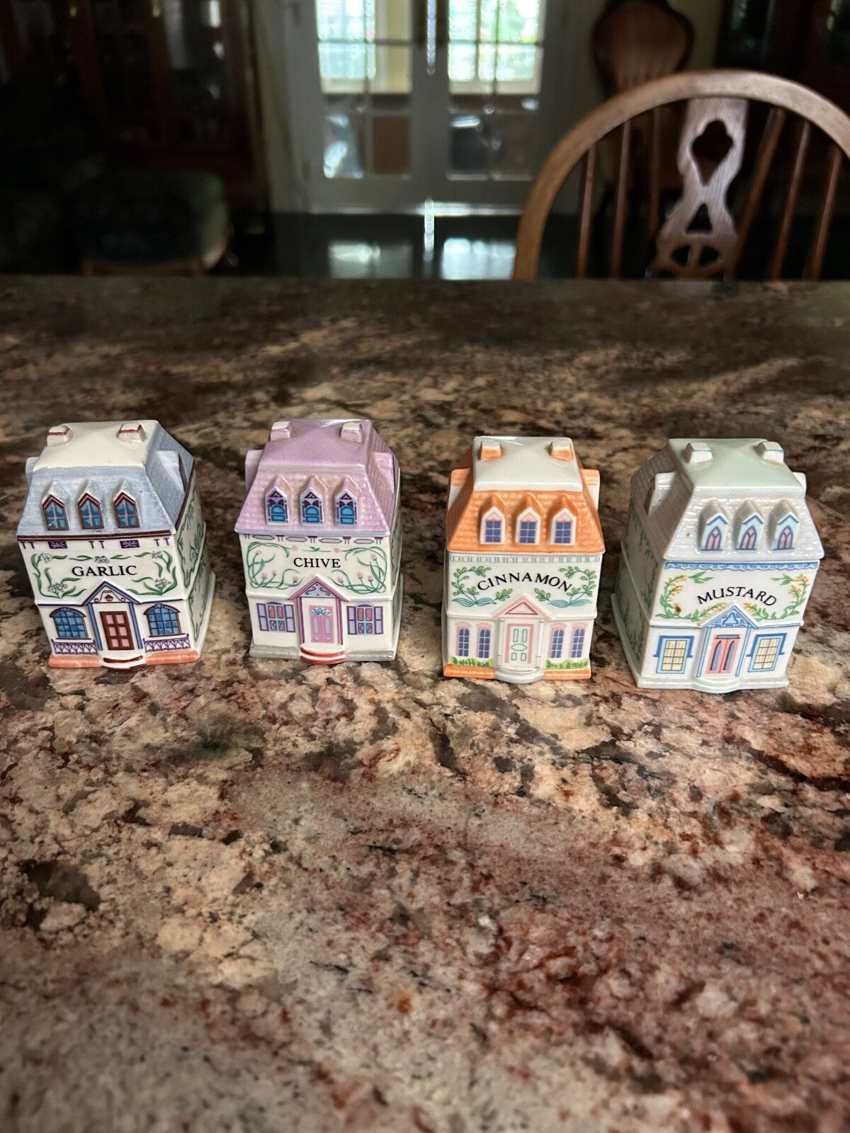 ✨ Vintage 1989 Lenox Spice Village Full Set of 24 Spice Jars – Unused, Displayed Only ✨