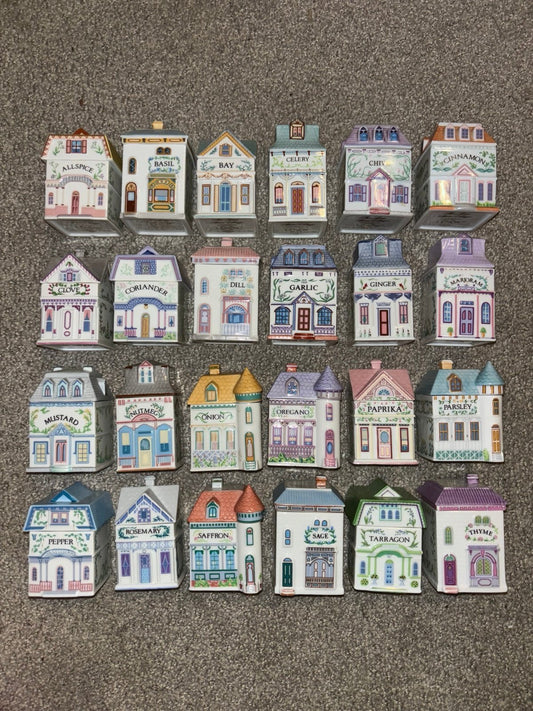✨ Complete Vintage 1989 Lenox Spice Village – Set of 24 Pieces, No Damage or Cracks ✨