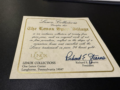 Vintage Original 1989 The Lenox Spice Village Complete with Rack