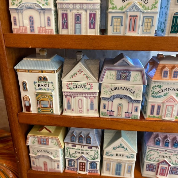 ✨ Lenox 1989 24-Piece Spice Village Set – Great Condition, Never Used with Rack  ✨