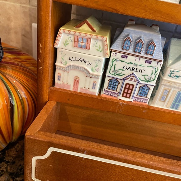 ✨ Lenox 1989 24-Piece Spice Village Set – Great Condition, Never Used with Rack  ✨