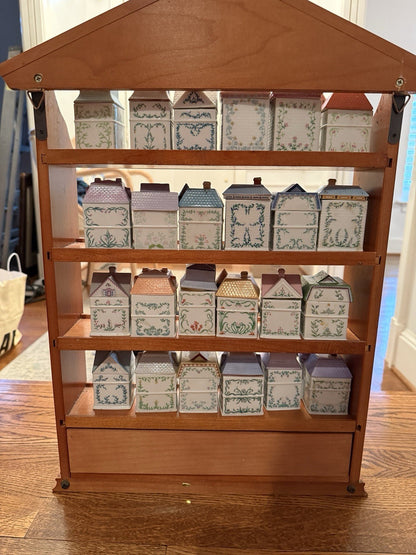Vintage Original 1989 The Lenox Spice Village Complete with Rack